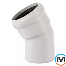 Колено канализационное Ostendorf Skolan db 75х30, Вид канализации: Внутренняя, Тип канализации: Бесшумная, Градус (град.): 30, Цвет: Светло-серый, Диаметр (мм): 75, Материал: Полипропилен PPR, фото 