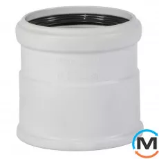 Муфта канализационная Ostendorf Skolan db Надвижная 110, Вариант: Надвижная, Вид канализации: Внутренняя, Тип канализации: Бесшумная, Цвет: Светло-серый, Диаметр (мм): 100, Материал: Полипропилен PPR, фото 