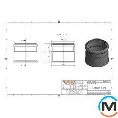 Муфта канализационная Ostendorf Skolan db Надвижная 150, Вариант: Надвижная, Вид канализации: Внутренняя, Тип канализации: Бесшумная, Цвет: Светло-серый, Диаметр (мм): 150, Материал: Полипропилен PPR, фото 