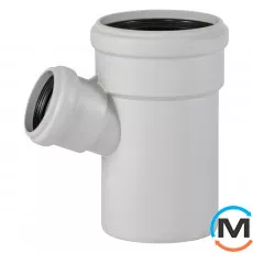 Трійник каналізаційний Ostendorf Skolan db 110/58х67, Вид каналізації: Внутрішня, Тип каналізації: Безшумна, Градус (град.): 67, Модифікація: 100/50х67, Колір: Світло сірий, Діаметр (мм): 100, Матеріал: Поліпропілен PPR, фото 