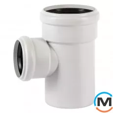 Тройник канализационный Ostendorf Skolan db 110/70х87, Вид канализации: Внутренняя, Тип канализации: Бесшумная, Градус (град.): 90, Модификация: 100/70х87, Цвет: Светло-серый, Диаметр (мм): 100, Материал: Полипропилен PPR, фото 