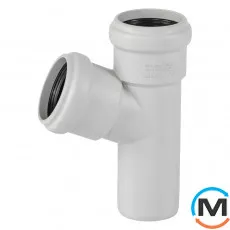 Трійник каналізаційний Ostendorf Skolan db 58/58х45, Вид каналізації: Внутрішня, Тип каналізації: Безшумна, Градус (град.): 45, Модифікація: 50/50х45, Колір: Світло сірий, Діаметр (мм): 50, Матеріал: Поліпропілен PPR, фото 