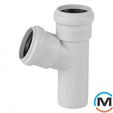 Трійник каналізаційний Ostendorf Skolan db 58/58х67, Вид каналізації: Внутрішня, Тип каналізації: Безшумна, Градус (град.): 67, Модифікація: 50/50х67, Колір: Світло сірий, Діаметр (мм): 50, Матеріал: Поліпропілен PPR, фото 