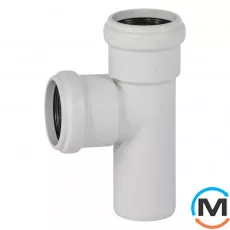 Трійник каналізаційний Ostendorf Skolan db 58/58х87, Вид каналізації: Внутрішня, Тип каналізації: Безшумна, Градус (град.): 90, Модифікація: 50/50х87, Колір: Світло сірий, Діаметр (мм): 50, Матеріал: Поліпропілен PPR, фото 