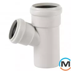 Тройник канализационный Ostendorf Skolan db 75/58х67, Вид канализации: Внутренняя, Тип канализации: Бесшумная, Градус (град.): 67, Модификация: 75/50х67, Цвет: Светло-серый, Диаметр (мм): 75, Материал: Полипропилен PPR, фото 