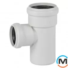 Тройник канализационный Ostendorf Skolan db 75/58х87, Вид канализации: Внутренняя, Тип канализации: Бесшумная, Градус (град.): 90, Модификация: 75/50х87, Цвет: Светло-серый, Диаметр (мм): 75, Материал: Полипропилен PPR, фото 