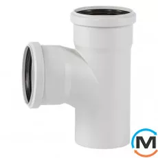 Тройник канализационный Ostendorf Skolan db 90/90х87, Вид канализации: Внутренняя, Тип канализации: Бесшумная, Градус (град.): 90, Модификация: 90/90х87, Цвет: Светло-серый, Диаметр (мм): 90, Материал: Полипропилен PPR, фото 