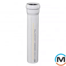 Труба каналізаційна Ostendorf Skolan db 110х1100, Варіант: З розтрубом, Вид каналізації: Внутрішня, Тип каналізації: Безшумна, Колір: Світло сірий, Діаметр (мм): 100, Товщина стінки (мм): 5.3, Довжина (мм): 1000, Матеріал: Поліпропілен PPR, фото 