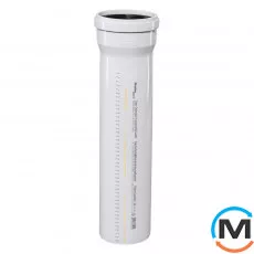 Труба канализационная Ostendorf Skolan db 125х2000, Вариант: С раструбом, Вид канализации: Внутренняя, Тип канализации: Бесшумная, Цвет: Светло-серый, Диаметр (мм): 125, Толщина стенки (мм): 5.3, Длина (мм): 2000, Материал: Полипропилен PPR, фото 