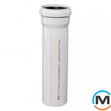 Труба канализационная Ostendorf Skolan db 150х3000, Вариант: С раструбом, Вид канализации: Внутренняя, Тип канализации: Бесшумная, Цвет: Светло-серый, Диаметр (мм): 150, Толщина стенки (мм): 5.3, Длина (мм): 3000, Материал: Полипропилен PPR, фото 