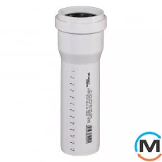 Труба каналізаційна Ostendorf Skolan db 58х150, Варіант: З розтрубом, Вид каналізації: Внутрішня, Тип каналізації: Безшумна, Колір: Світло сірий, Діаметр (мм): 50, Товщина стінки (мм): 4, Довжина (мм): 150, Матеріал: Поліпропілен PPR, фото 