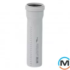 Труба канализационная Ostendorf Skolan db 75х250, Вариант: С раструбом, Вид канализации: Внутренняя, Тип канализации: Бесшумная, Цвет: Светло-серый, Диаметр (мм): 75, Толщина стенки (мм): 4.5, Длина (мм): 250, Материал: Полипропилен PPR, фото 