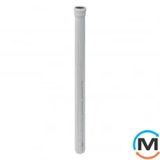 Труба канализационная Ostendorf Skolan db 75х3000, Вариант: С раструбом, Вид канализации: Внутренняя, Тип канализации: Бесшумная, Цвет: Светло-серый, Диаметр (мм): 75, Толщина стенки (мм): 4.5, Длина (мм): 3000, Материал: Полипропилен PPR, фото 