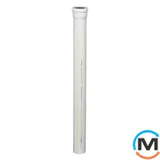 Труба канализационная Ostendorf Skolan db 90х2000, Вариант: С раструбом, Вид канализации: Внутренняя, Тип канализации: Бесшумная, Цвет: Светло-серый, Диаметр (мм): 90, Толщина стенки (мм): 4.5, Длина (мм): 2000, Материал: Полипропилен PPR, фото 