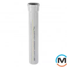 Труба канализационная Ostendorf Skolan db 90х500, Вариант: С раструбом, Вид канализации: Внутренняя, Тип канализации: Бесшумная, Цвет: Светло-серый, Диаметр (мм): 90, Толщина стенки (мм): 4.5, Длина (мм): 500, Материал: Полипропилен PPR, фото 