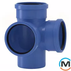 Хрестовина Valsir Triplus двоплощинна Ø110/110/110 87°30', Модифікація: 110/110/110, фото 