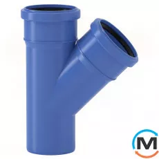 Трійник Valsir Triplus Ø75/75 45°, Градус (град.): 45, Модифікація: 75/70, Діаметр (мм): 75, фото 