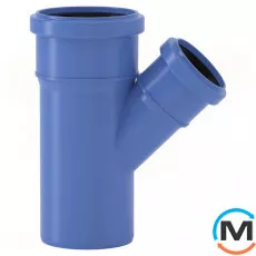 Трійник Valsir Triplus редукційний Ø160/110 45°, Градус (град.): 45, Модифікація: 160/110, Діаметр (мм): 160, фото 