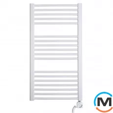 Електричний сушка для рушників Luxrad BASIC G 922x500 тен (300 Вт) білий, з кабелем, справа, Висота (мм): 922, Модифікація: с кабелем, Виконання: Правий, Макс. потужність (Вт): 300, фото 