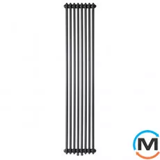 Радіатор Luxrad COLUMNUS двотрубний 1800x380 ZDC чорний матовий, Виконання: Вертикальний, Колір: Чорний, Висота (мм): 1800, Кількість рядів: 2, Довжина (мм): 380, фото 