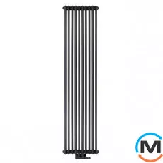 Радіатор Luxrad COLUMNUS двотрубний 1800x470 ZDC чорний матовий, Виконання: Вертикальний, Колір: Чорний, Висота (мм): 1800, Кількість рядів: 2, Довжина (мм): 470, фото 