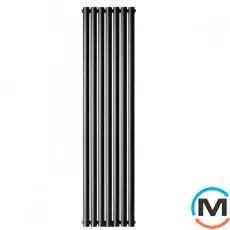 Радіатор Luxrad OVAL DOUBLE 1700x410 ZDC чорний мат, Колір: Чорний, фото 