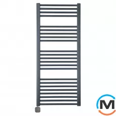 Електричний сушка для рушників Luxrad REGULAR 1160x500 антрацит RAL 7016, тен (600 Вт) прихований монтаж, зліва, Висота (мм): 1160, Модифікація: скрытый монтаж, Виконання: Лівий, фото 