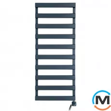 Електричний сушка для рушників Luxrad SCALA NEW 1230x500 антрацит RAL 7016, тен (600 Вт) з кабелем, справа, Колір: Антрацит, Висота (мм): 1230, Модифікація: с кабелем, Виконання: Правий, фото 