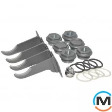 Монтажний комплект Nova Florida (4 кроншт.) для алюм. порад. 1" х 1/2" GRAPHITE 3R, Колір: Графіт, фото 