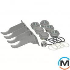 Монтажний комплект Nova Florida (4 кроншт.) для алюм. порад. 1" х 1/2" PURE METAL, Колір: Сірий, фото 