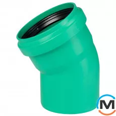 Коліно каналізаційне Ostendorf KG2000B 150х30°, Градус (град.): 30, Діаметр (мм): 160, фото 