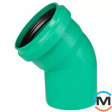 Коліно каналізаційне Ostendorf KG2000B 150х45°, Градус (град.): 45, Діаметр (мм): 160, фото 