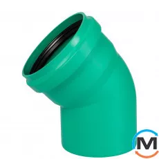 Коліно каналізаційне Ostendorf KG2000B 250х45°, Градус (град.): 45, Діаметр (мм): 250, фото 