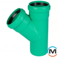 Трійник каналізаційний Ostendorf KG2000EA 110х110 45°, Градус (град.): 45, Діаметр (мм): 110, Модифікація: 110х110 45°, фото 