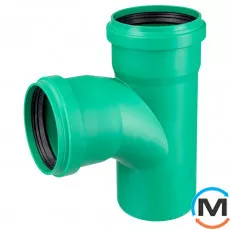 Трійник каналізаційний Ostendorf KG2000EA 110х110 87°, Градус (град.): 87, Діаметр (мм): 110, Модифікація: 110х110 87°, фото 