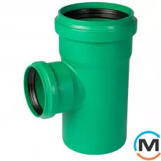 Трійник каналізаційний Ostendorf KG2000EA 150х110 87°, Градус (град.): 87, Діаметр (мм): 160, Модифікація: 150х110 87°, фото 