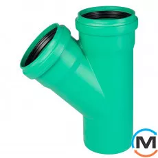 Трійник каналізаційний Ostendorf KG2000EA 150х150 45°, Градус (град.): 45, Діаметр (мм): 160, Модифікація: 150х150 45°, фото 