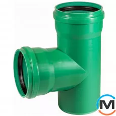 Тройник канализационный Ostendorf KG2000EA 315х315 87°, Градус (град.): 87, Диаметр (мм): 315, Модификация: 315х315 87°, фото 