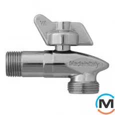 Кран Albertoni "SQUALO" кульовий кутовий для сантехприладів Ø1/2" х 3/4", фото 