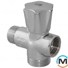 Кран Albertoni прохідний вентильний Ø1/2" х 3/4" х 1/2", фото 