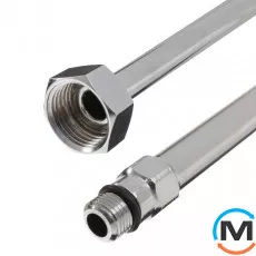 Трубка Albertoni для змішувача М10 х 1/2"хромована L=0,8 м, Довжина (см): 80, фото 