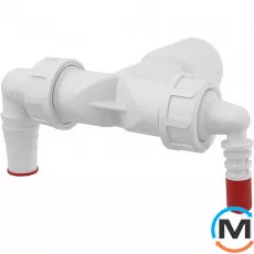 Коліно сифон Alcaplast P156Z із двома штуцерами DN40/32 8-23 пральна машина + сушіння, фото 