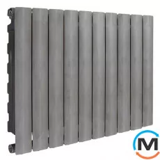 Радіатор опалення Fondital алюмінієвий (10 секцій) BLITZ SUPER B4 PURE METAL 500/100, Колір: Сірий, Міжосьова відстань (мм): 500, Кількість секцій: 10, фото 