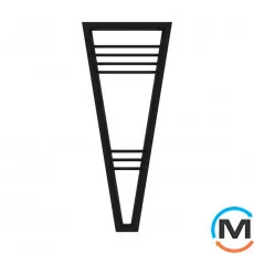 Сушка для рушників Genesis-Aqua Catalina 1400x600x200 чорний, Колір: Чорний, фото 