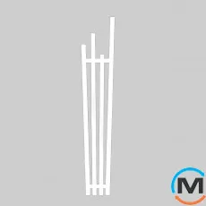 Сушка для рушників Genesis-Aqua Lipa 1800x450 білий, Колір: Білий, фото 