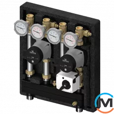 Насосна група Meibes KOMBIMIX без насосів 1 змішуючий та 1 прямий контури з сервомотором DN20, фото 