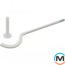 Кронштейн для чавунних радіаторів довгий (Білий) 250 x 8,8 мм Raccorderie Metalliche, фото 