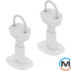 Комплект низьких підлогових кронштейнів MB-FIX PGT60 (2 шт.) для трубчастих радіаторів RAL9010, фото 