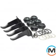 Монтажний комплект Nova Florida (4 кроншт.) для алюм. порад. 1" х 1/2" HAMMERED, Колір: HAMMERED, фото 