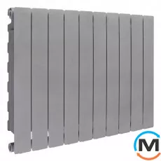 Радіатор опалення Fondital алюмінієвий (10 секцій) BLITZ SUPER B4 GRAPHITE 3R 350/100, Колір: Графіт, Міжосьова відстань (мм): 350, Кількість секцій: 10, фото 